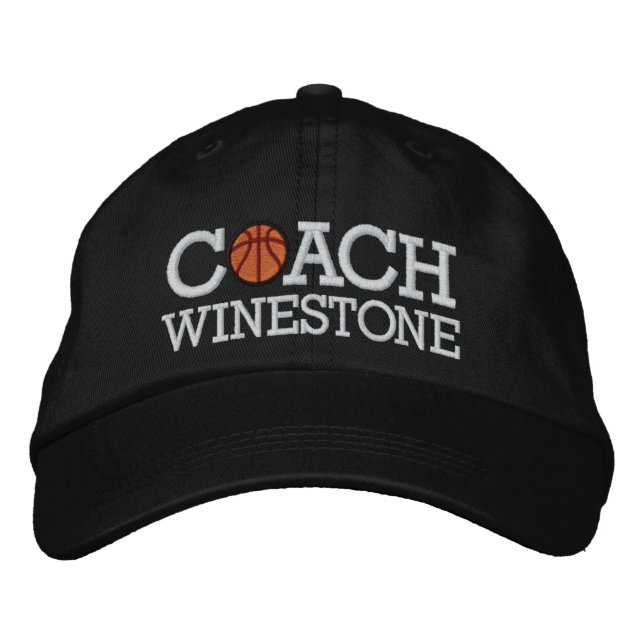 Basketball Coach - SRF Embroidered Baseball Hat (Front)