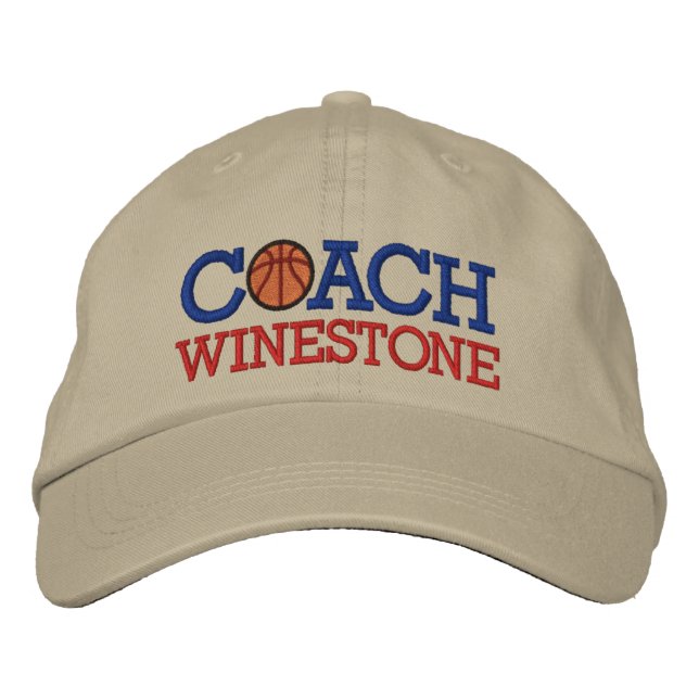 Basketball Coach - SRF Embroidered Baseball Hat (Front)