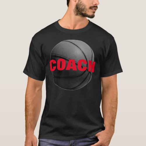 Basketball Coach T_Shirt _ Black Red Tees