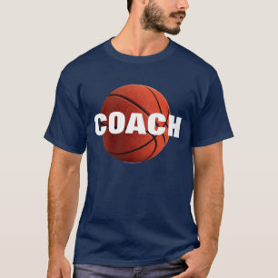 Basketball Coach T-Shirt - Navy Blue Tees