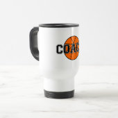 Basketball Coach T-shirts and Gifts. Travel Mug (Front Left)