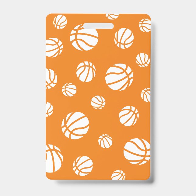 basketball coach Teacher Hall Pass school colors Badge (Front)