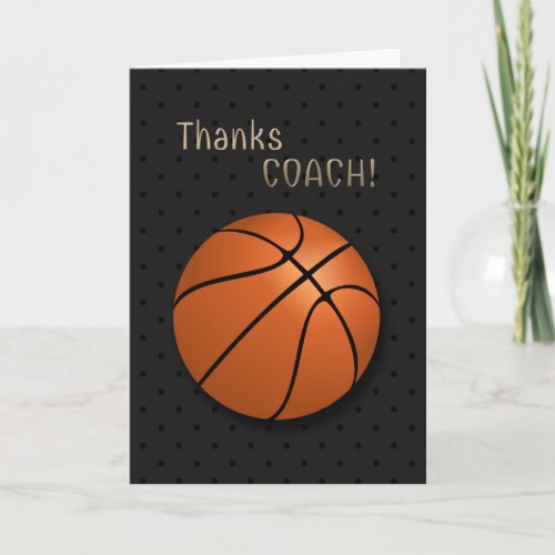 Basketball Coach Thank You Card