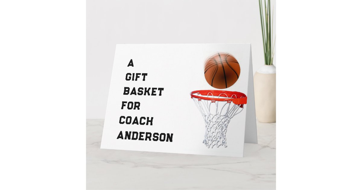 Basketball Coach Thank You Card | Zazzle