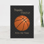 Basketball Coach Thank You From The Team at Zazzle