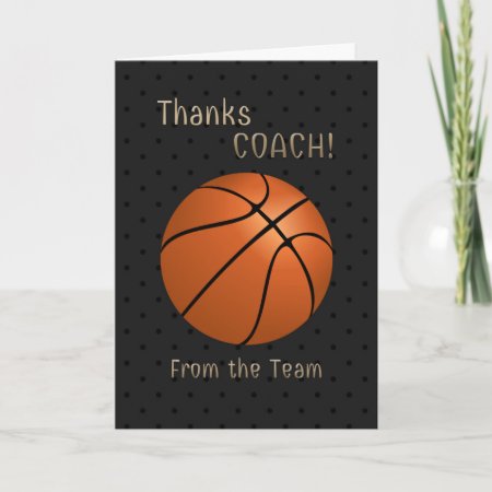 Basketball Coach Thank You From The Team