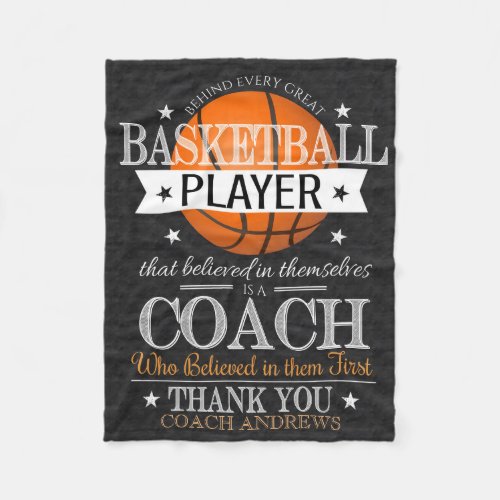 Basketball Coach Thank You Gift Blanket