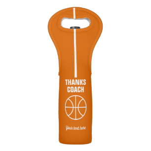 Basketball coach thank you gift idea - Custom Wine Bag