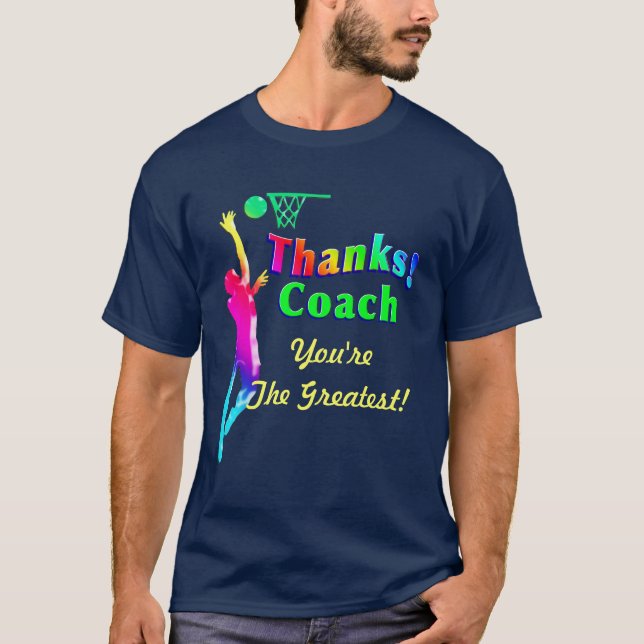 Basketball Coach Thank You Hoop Shirt (Front)