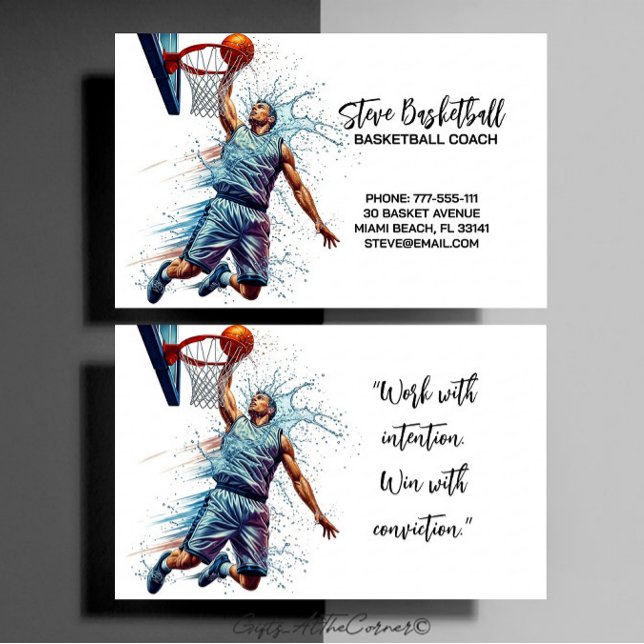 Basketball Coach Trainer Business Card (Creator Uploaded)
