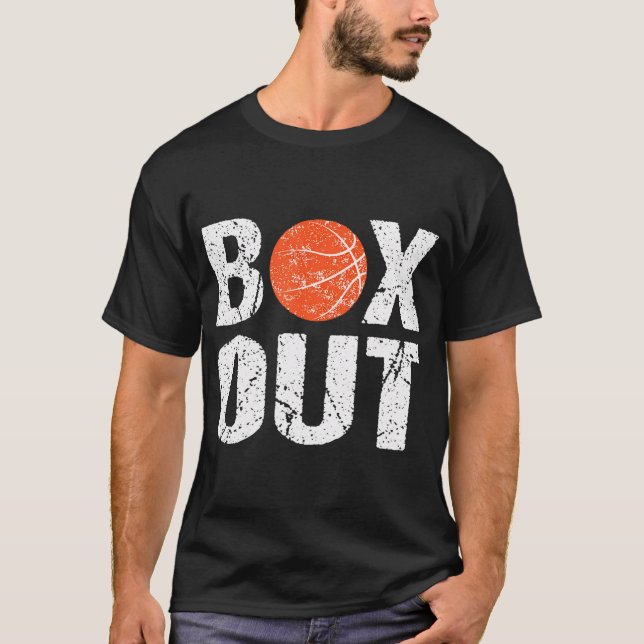 Basketball Coach Tshirt Box Out Saying Novelty Shi (Front)