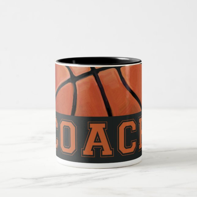 Basketball Coach Two-Tone Coffee Mug (Center)
