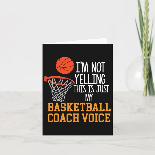 Basketball Coach Voice  Card (Front)