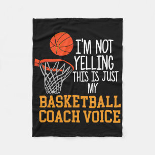 Basketball Coach Voice Fleece Blanket