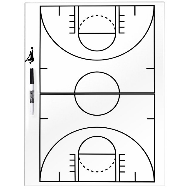 Basketball Coaching Dry Erase Board (Front)