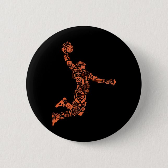 Basketball Collage  Button (Front)