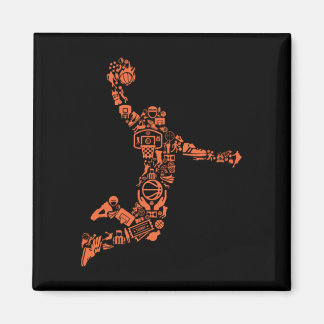 Basketball Collage Magnet