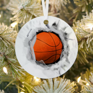 Basketball Collectible Metal Ornament