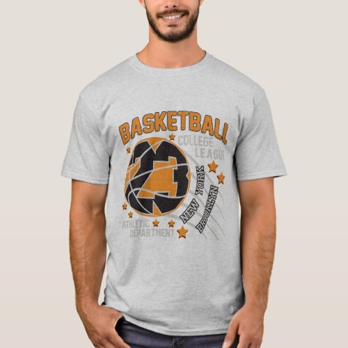 Basketball College league New York Brooklyn T_Shirt