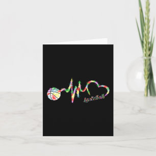 Basketball Colorful Smoke Heartbeat  Card