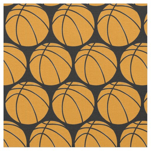 Basketball Combed Cotton Fabric Zazzle