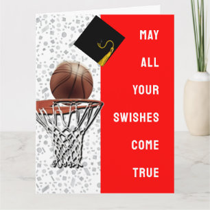 Basketball Congrats Good Luck Graduation Card