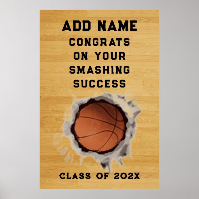 Basketball Congrats Poster (Front)