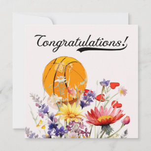 Basketball Congratulations with love Card