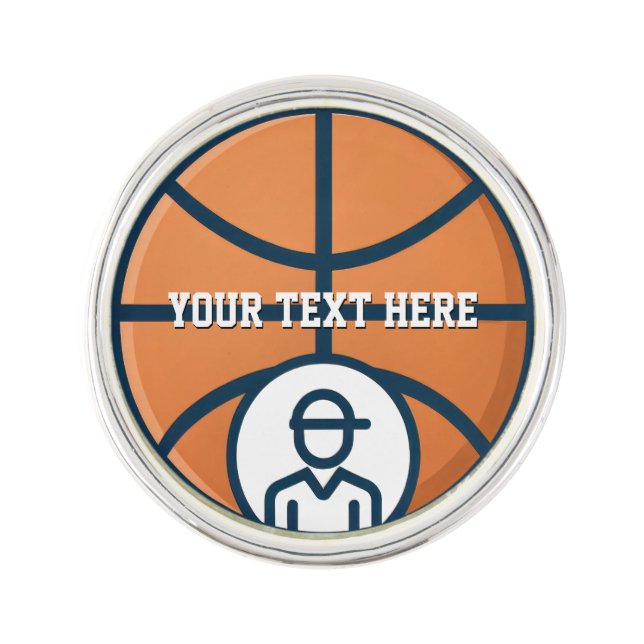 Basketball | Cool Sport Gift Lapel Pin (Front)