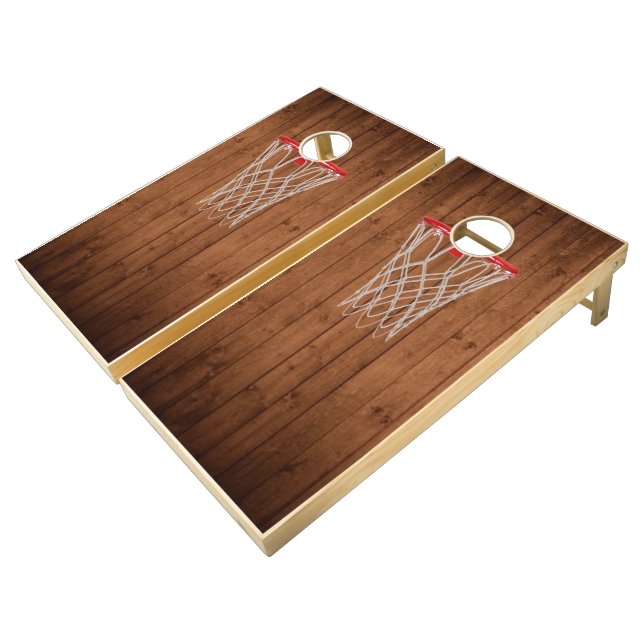 Basketball Cornhole Set (Angled)