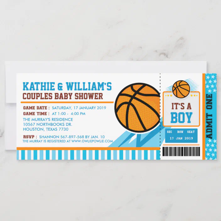 basketball couples baby shower invitation zazzle com