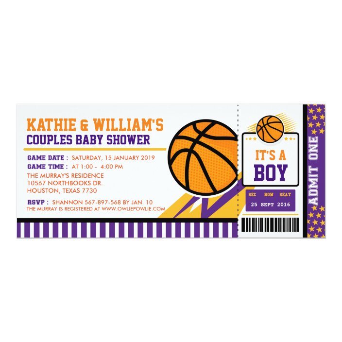 lakers baby shower invitations