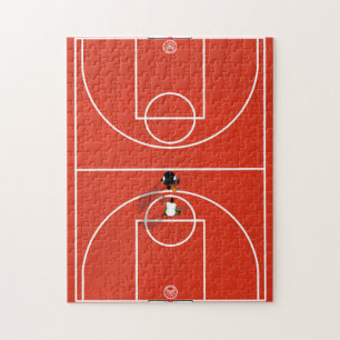 Basketball Court Aerial Illustration Jigsaw Puzzle