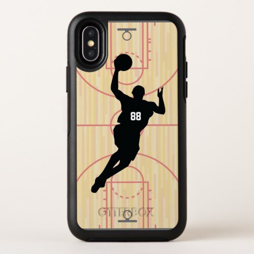 Basketball Court and Player Design OtterBox Symmetry iPhone X Case