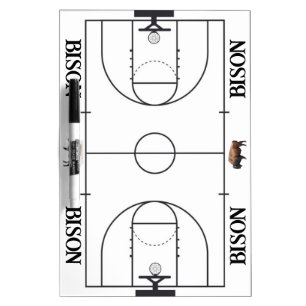 Basketball Court Coaches  Dry Erase Board