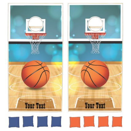 Basketball Court Design Cornhole Set