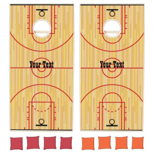 Basketball Court Design Cornhole Set