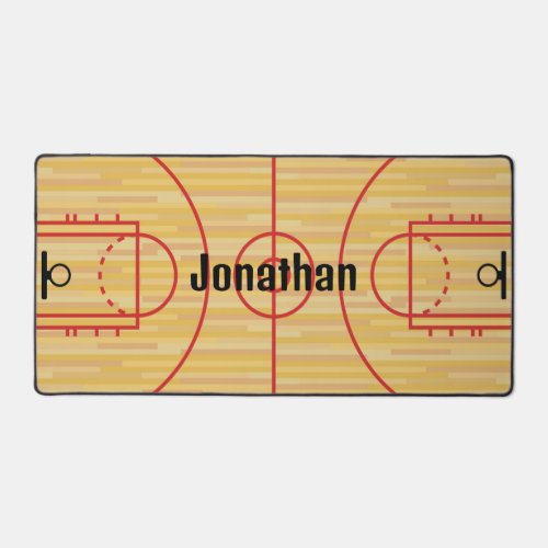 Basketball Court Design Desk Mat