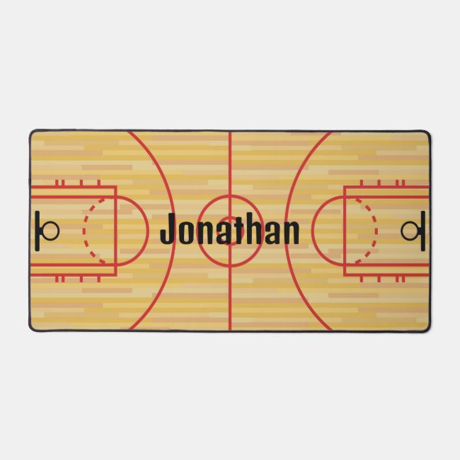Basketball Court Design Desk Mat