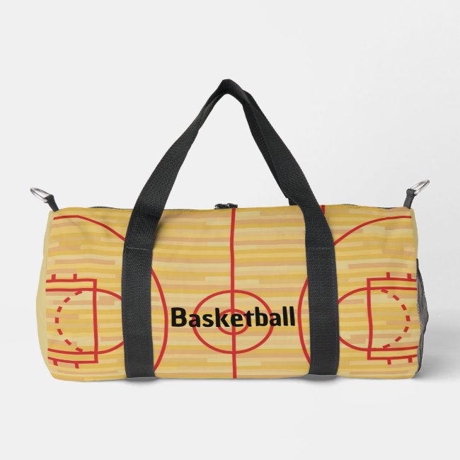 Basketball Court Design Duffel Bag