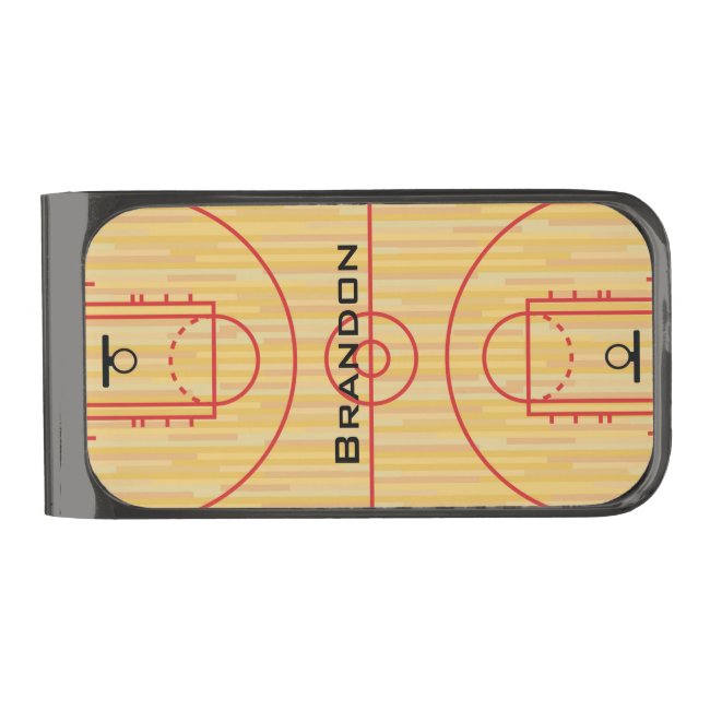 Basketball Court Design Money Clip