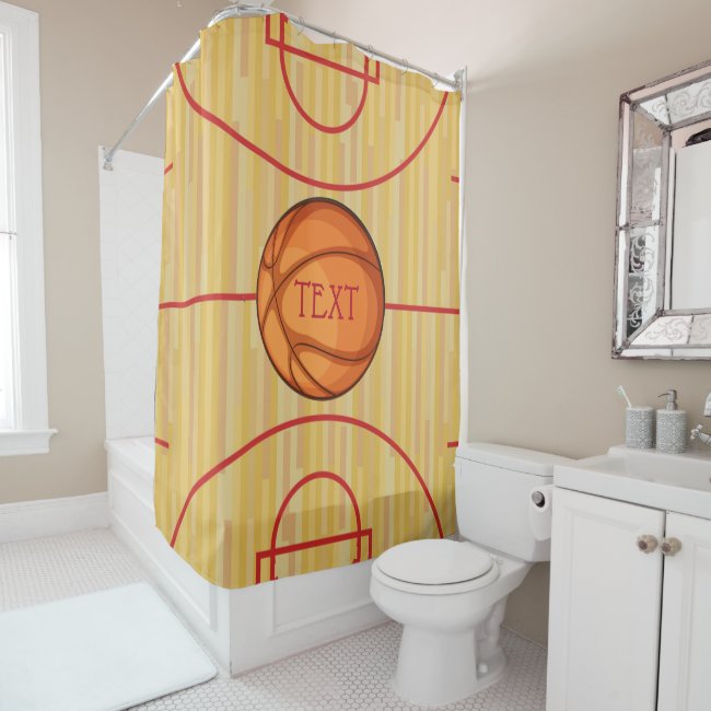 Basketball Court Design Shower Curtain