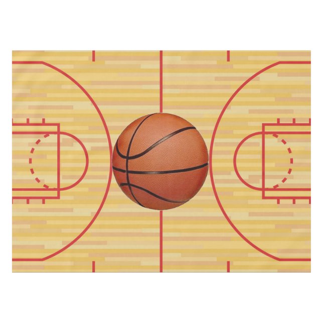 Basketball Court Design Tablecloth (Front (Horizontal))