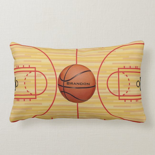 Basketball Court Design Throw Pillow