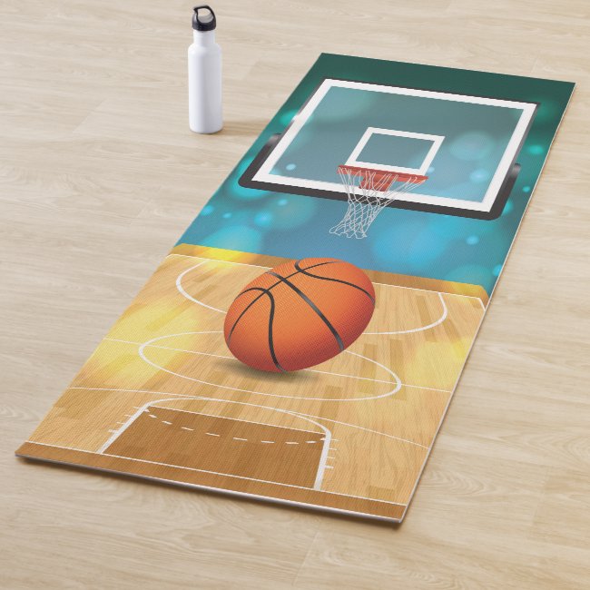 Basketball Court Design Yoga Mat