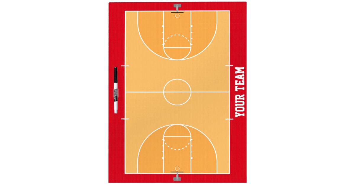 Basketball Court Detailed Dry Erase Board Zazzle Basketball Court Detailed Dry Erase Board Zazzle