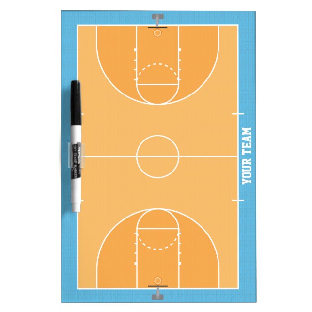 Basketball Court Detailed Medium Dry Erase Board (Front)