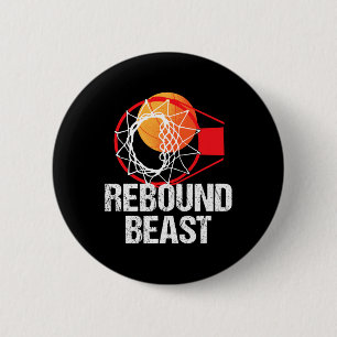 Basketball Court Fun Rebound Beast Player Gift Button