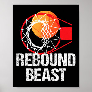 Basketball Court Fun  Rebound Beast Player Gift Poster