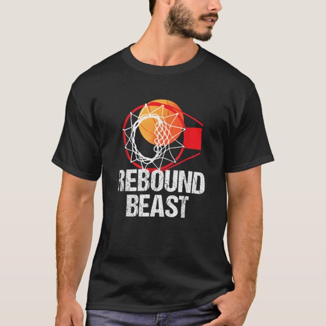 Basketball Court Funny  Rebound Beast Player Gift T-Shirt (Front)